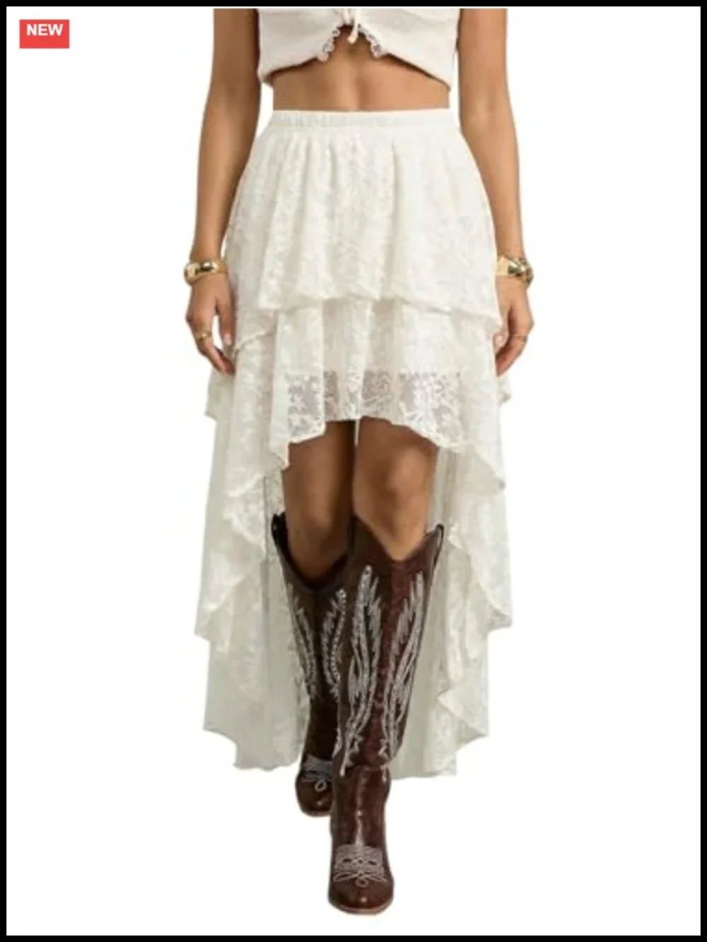 High Stretch Ruffle Maxi Skirt Y2K Asymmetrical High Low